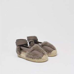 Zara Fuzzy Girls Lace up Espadrilles